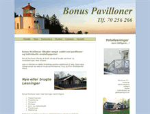 Tablet Screenshot of bonuspavilloner.dk